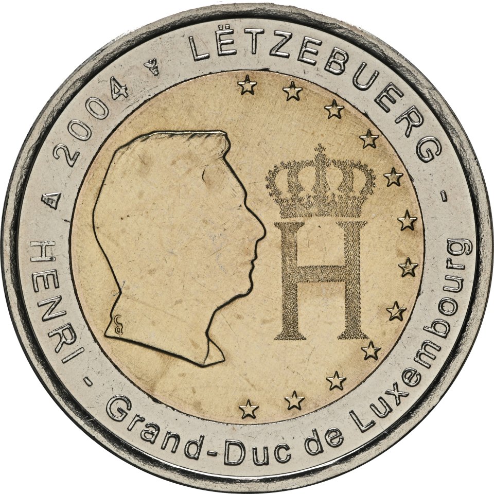 Luxemburg 2004 Monogramm Großherzog Henri – Rückseite
