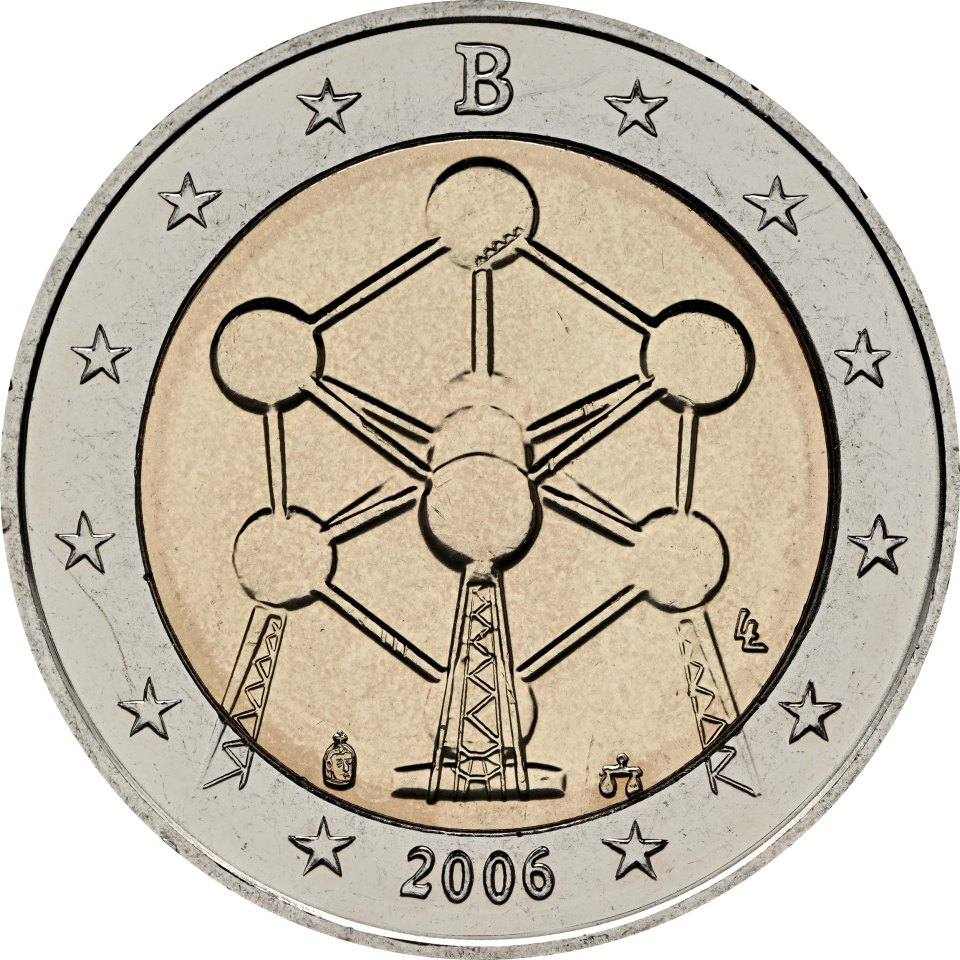 Belgien 2006 Wiedereröffnung Atomium Brüssel – Rückseite