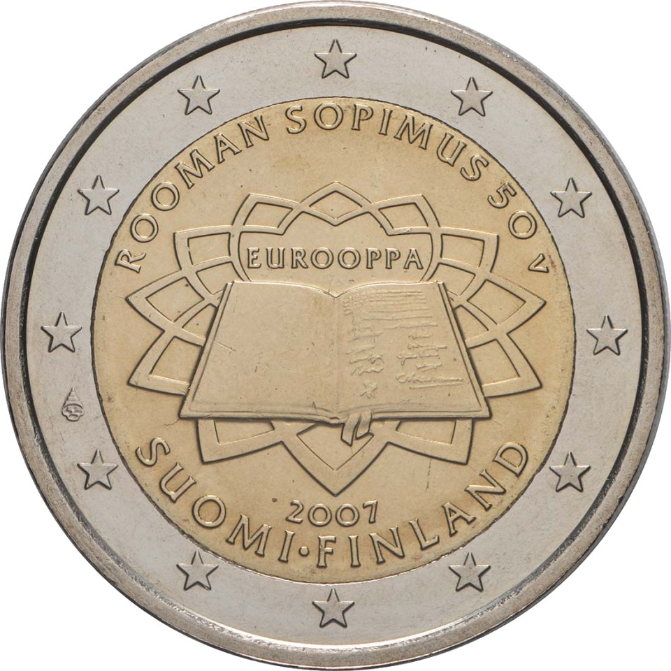 2-Euro-Münze Finnland 2007: 50 Jahre Römische Verträge