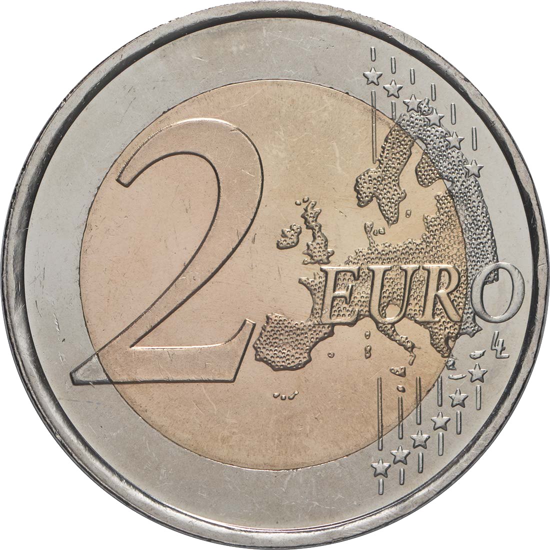 Испания 2007 – 50 години Римските договори · Възпоменателна монета от 2 евро Аверс