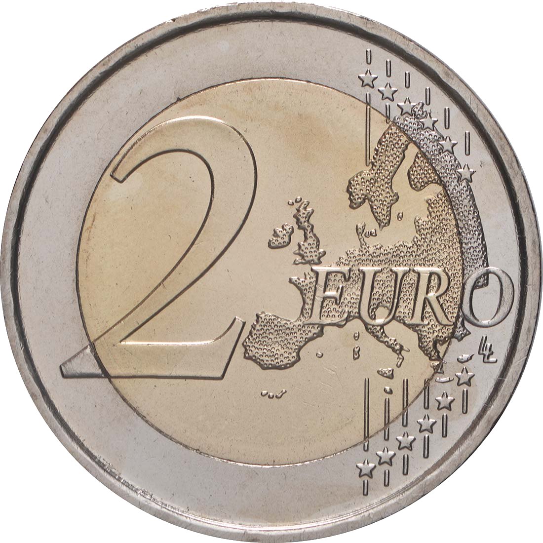 Испания 2009 – 10 години ИПС · Възпоменателна монета от 2 евро Аверс