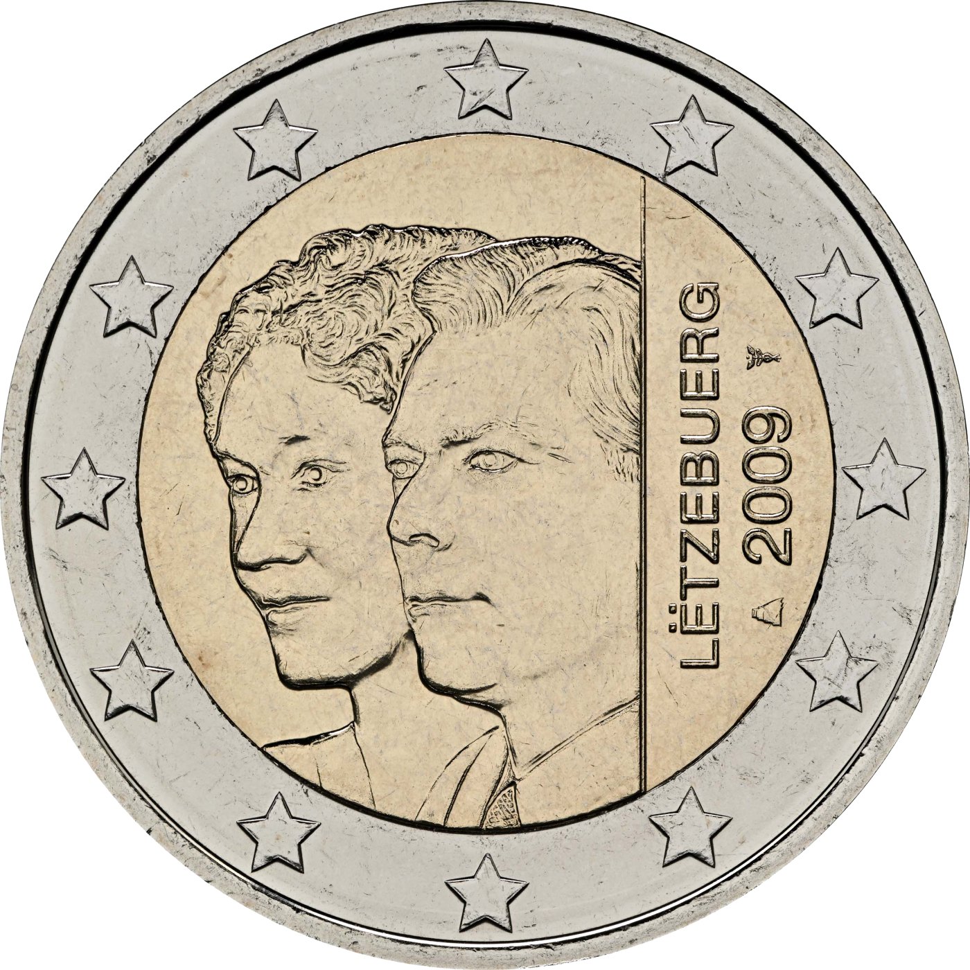 Люксембург 2009 – 90-годишнина от възкачването на престола на великата херцогиня Charlotte · Възпоменателна монета от 2 евро Реверс