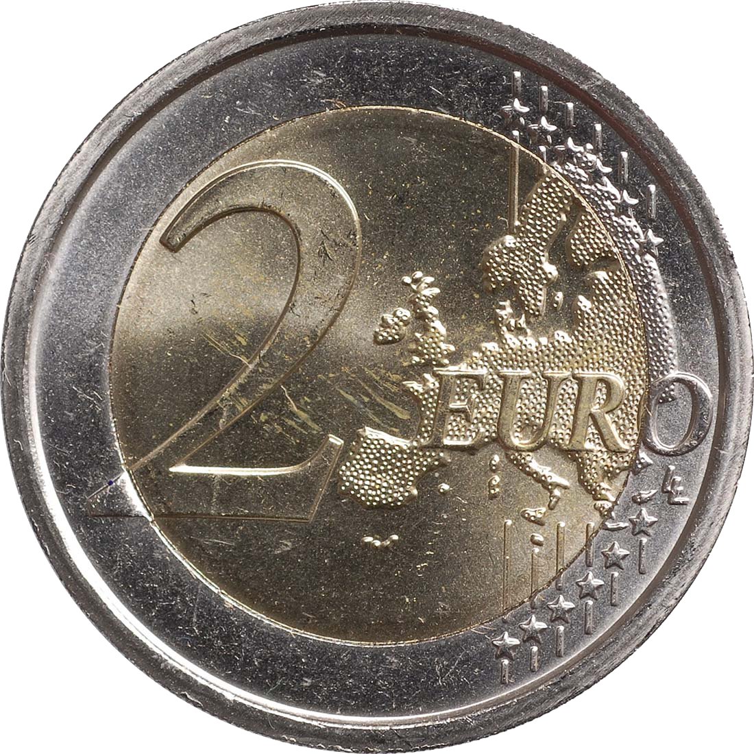 San Marino 2011 – 500. výročie narodenia Giorgia Vasariho · Pamätná minca 2 € Lícna strana