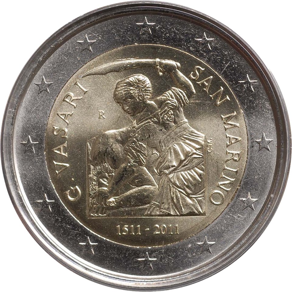 San Marino 2011 500. Geburtstag von Giorgio Vasari – Rückseite