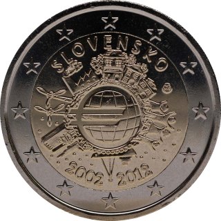 Eslováquia 2012 – 10 anos de numerário em euros