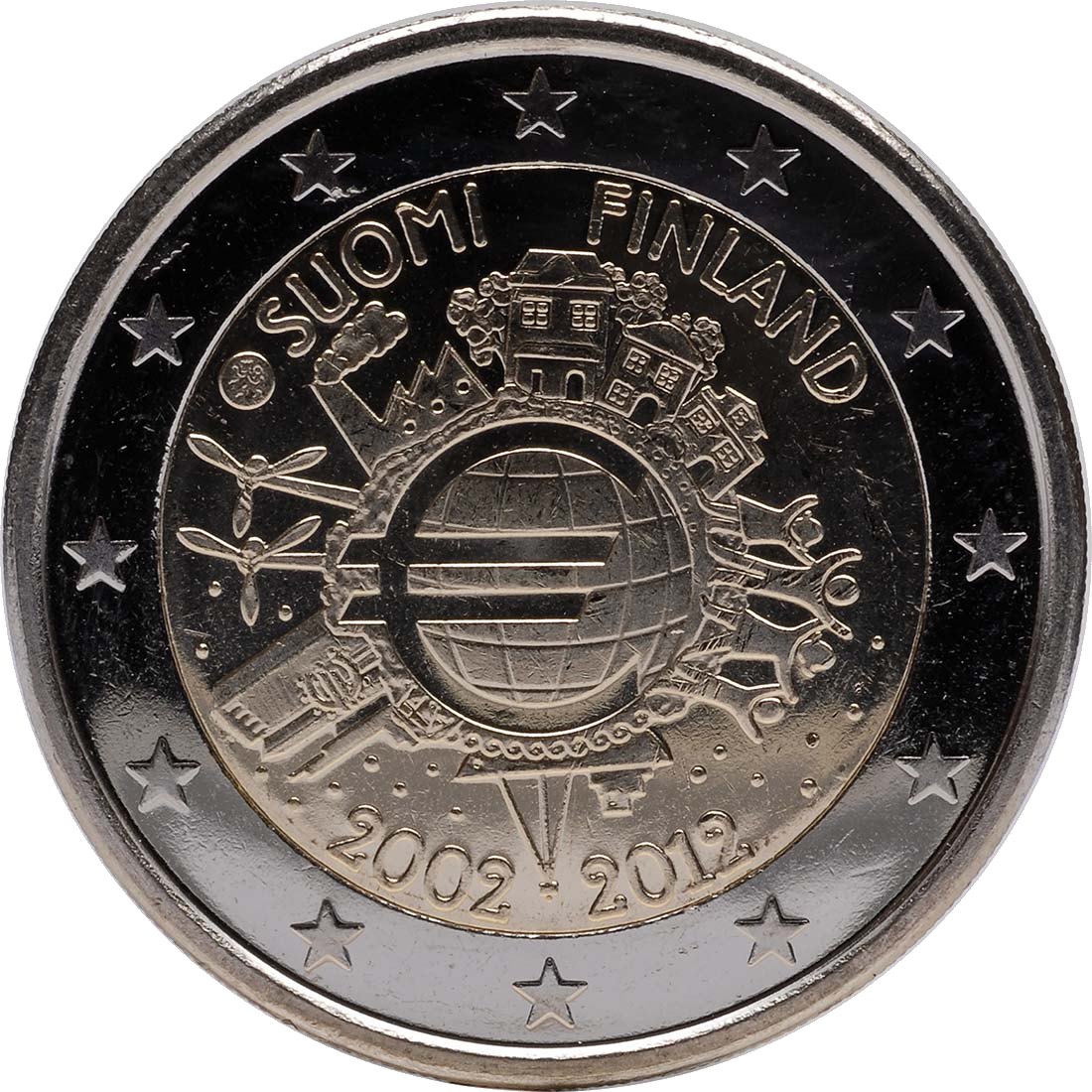 Finnland 2012 10 Jahre Euro-Bargeld – Rückseite
