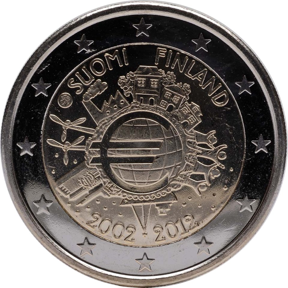 Finnland 2012 10 Jahre Euro-Bargeld – Rückseite