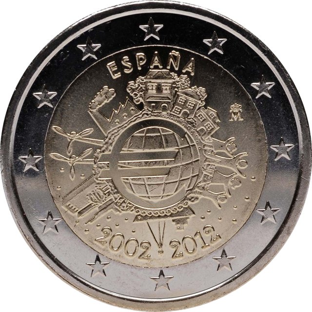 Spanien 2012 – 10 Jahre Euro-Bargeld