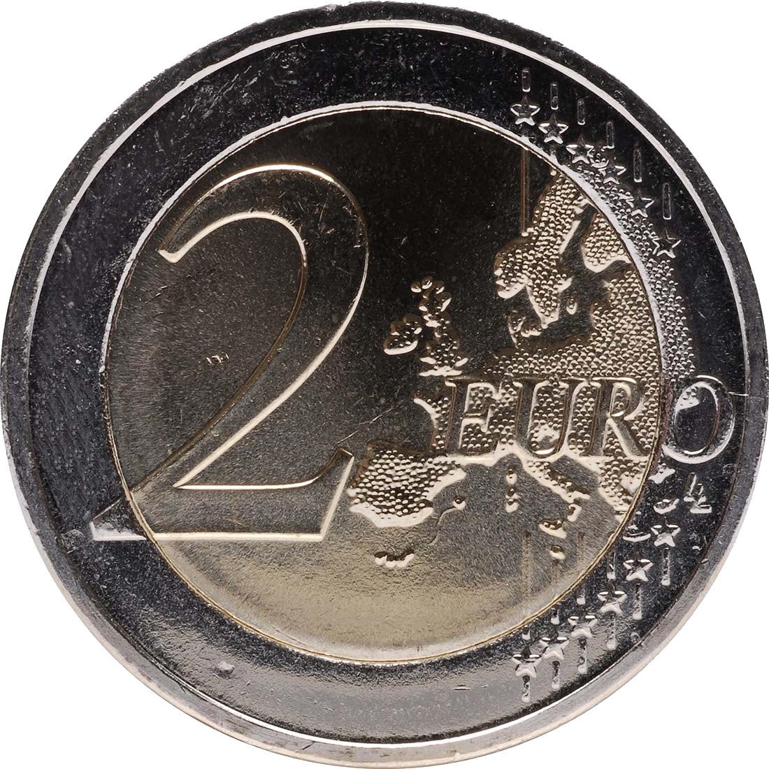 Гърция 2012 – 10 години евробанкноти и евромонети · Възпоменателна монета от 2 евро Аверс