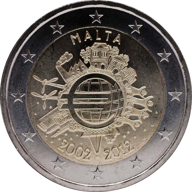 Malta 2012 – 10 Jahre Euro-Bargeld