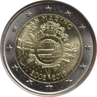 San Marino 2012 – 10 ans des espèces en euros