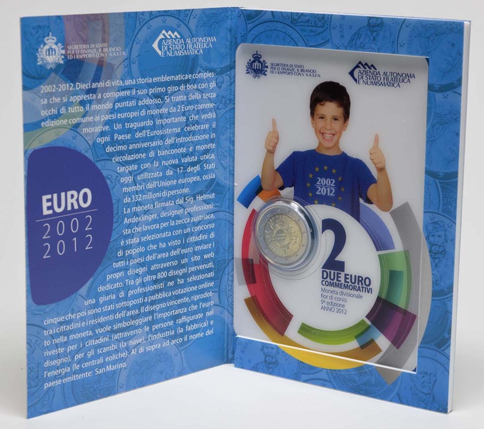 San Marino 2012 10 Jahre Euro-Bargeld – Übersicht