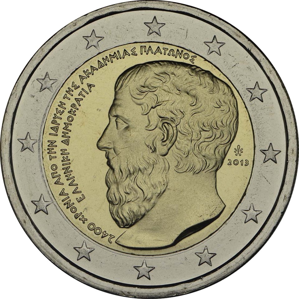 2-Euro-Münze Griechenland 2013: Platonische Akademie