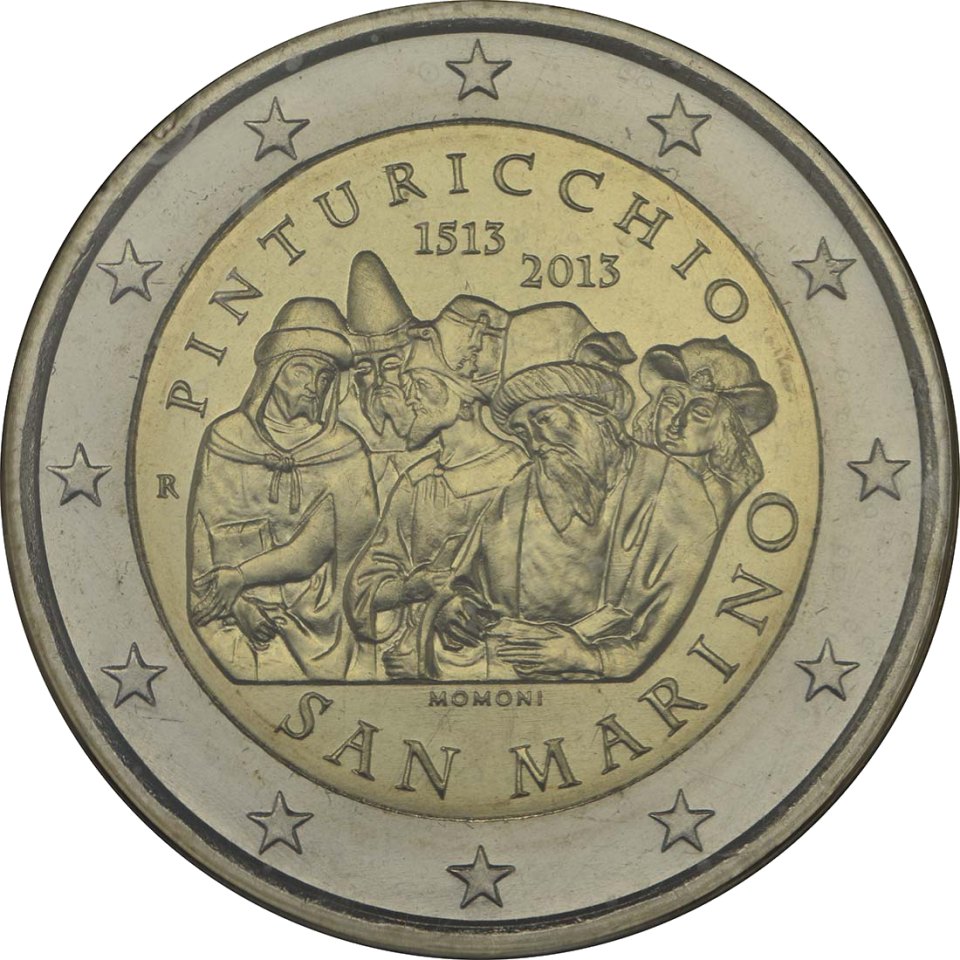 San Marino 2013 500. Todestag von Pinturicchio – Rückseite