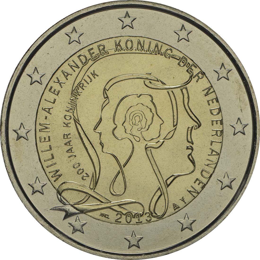 Нидерландия 2013 – 200 години кралство · Възпоменателна монета от 2 евро Реверс