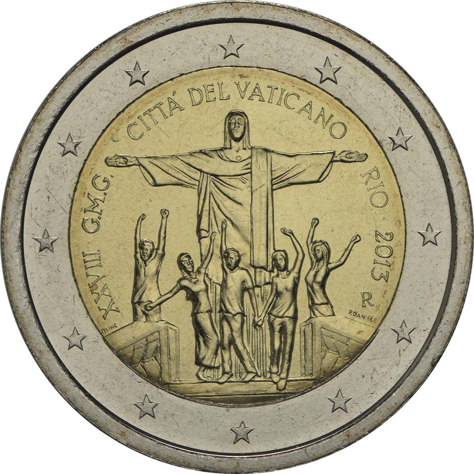 Vatikan 2013 XXVIII Weltjugendtag Rio de Janeiro – Rückseite
