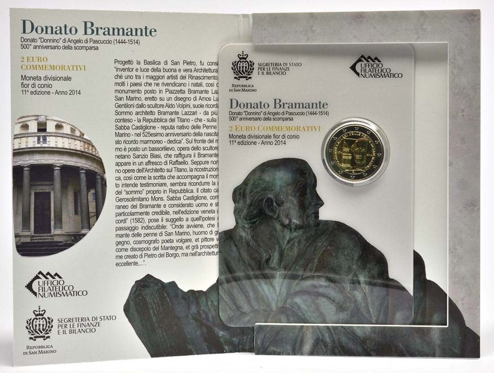 San Marino 2014 500. Todestag von Donato Bramante – Übersicht