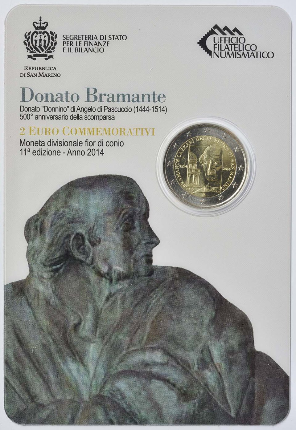 San Marino 2014 500. Todestag von Donato Bramante – Zertifikat