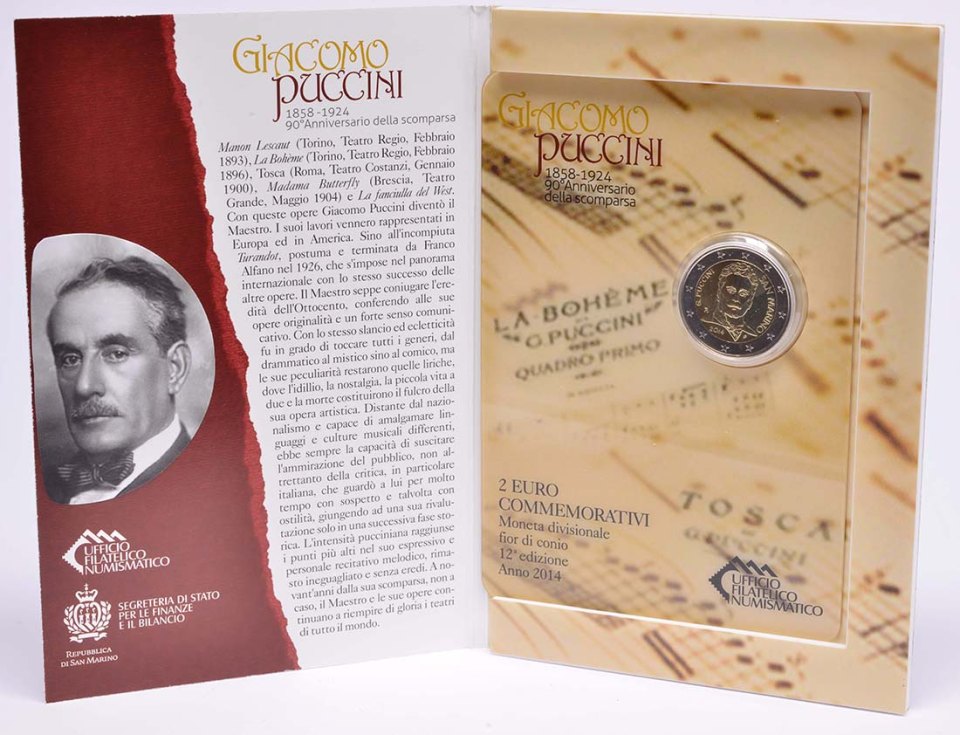San Marino 2014 90. Todestag von Giacomo Puccini – Übersicht