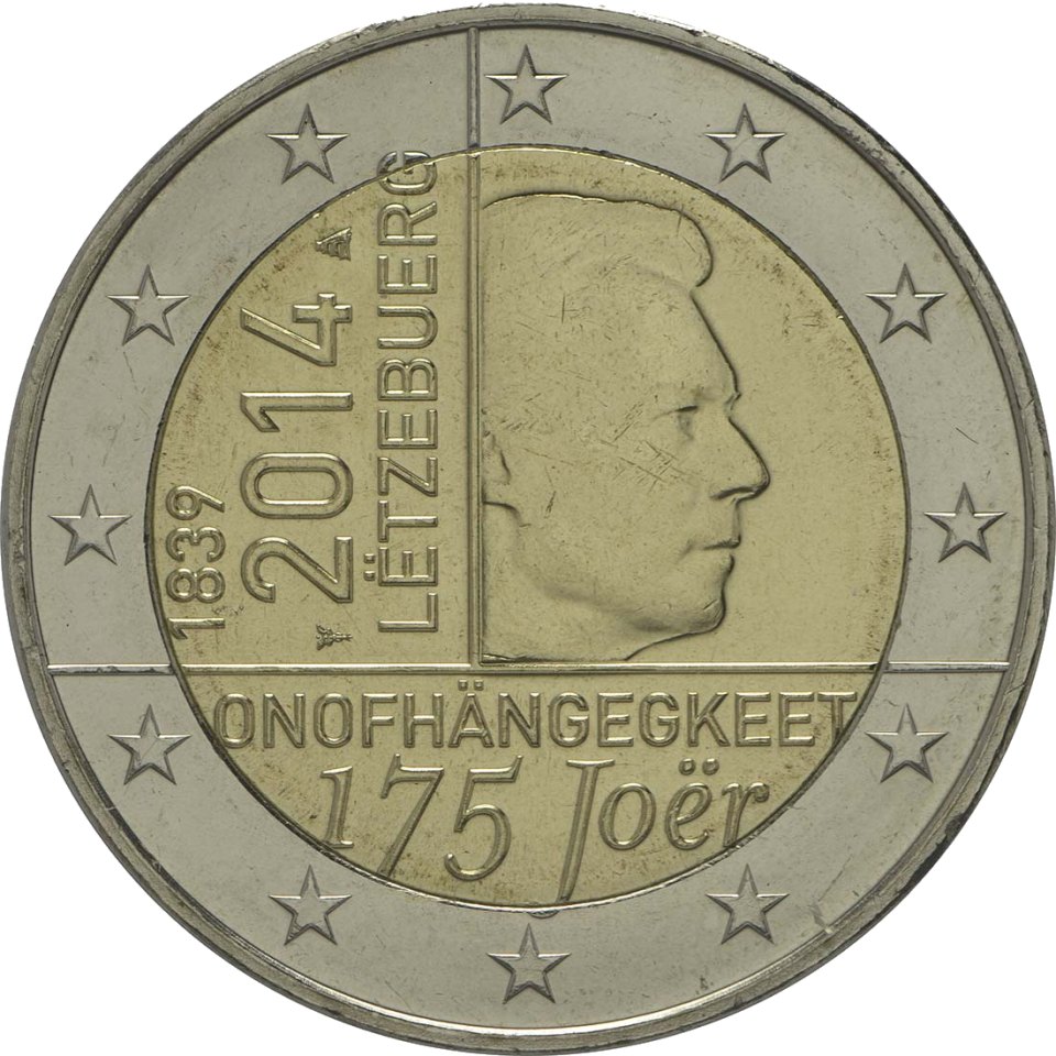 Luxemburg 2014 175 J. Luxemburger Unabhängigkeit – Rückseite