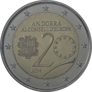 Andorra 2014 – 20° anniversario dell'adesione di Andorra al Consiglio d'Europa