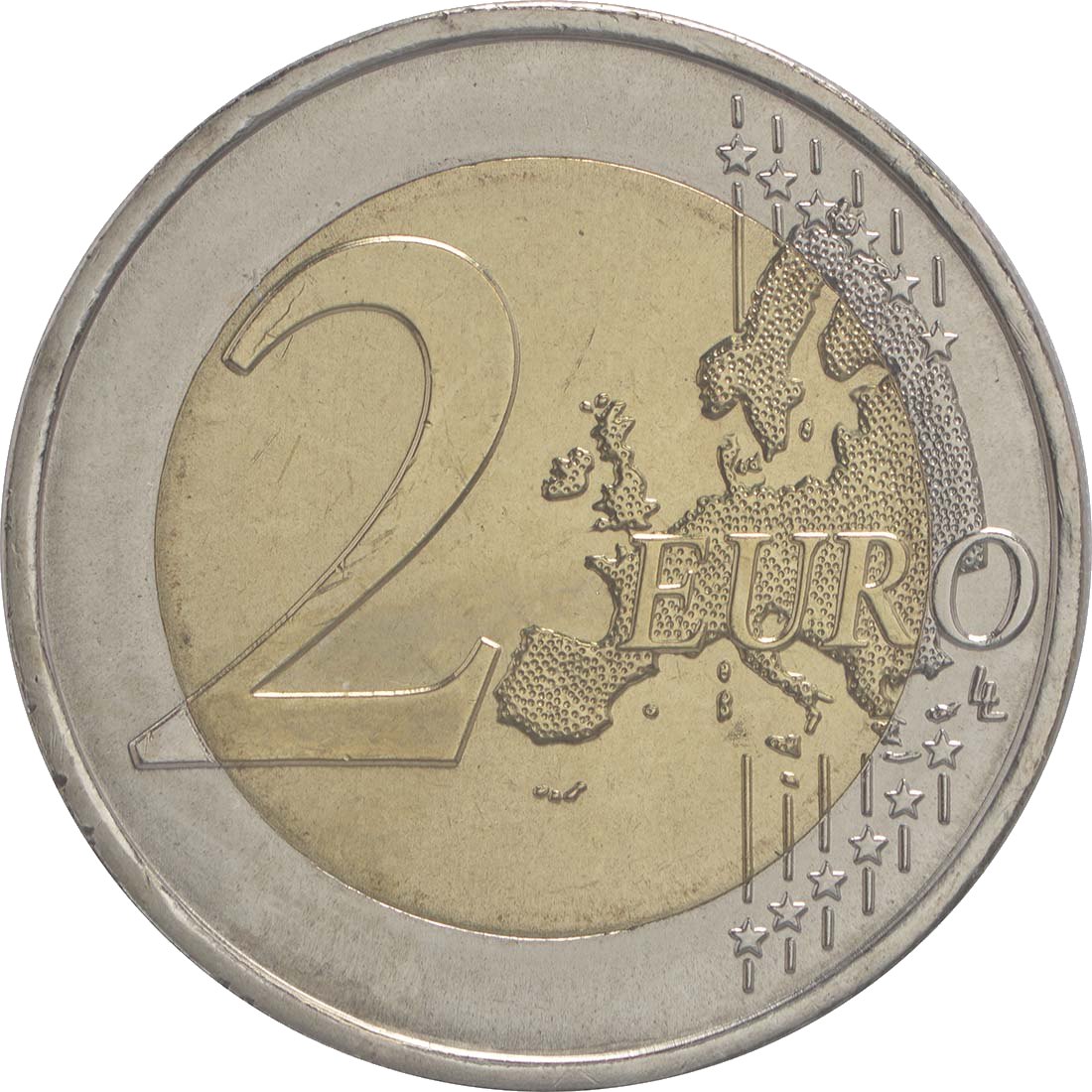 Португалия 2015 – 30 години знаме на ЕС · Възпоменателна монета от 2 евро Аверс
