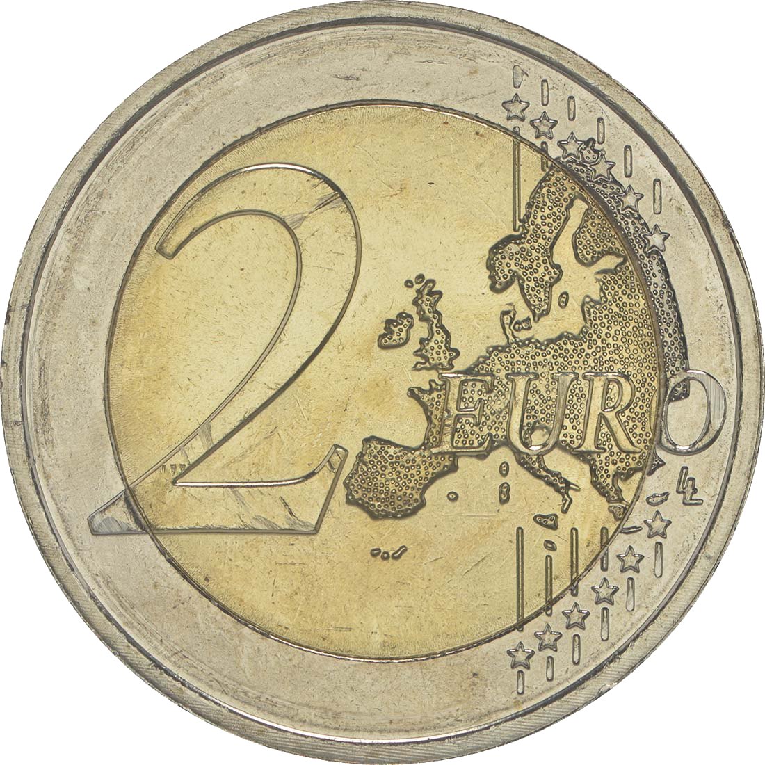 Люксембург 2015 – 30 години знаме на ЕС · Възпоменателна монета от 2 евро Аверс