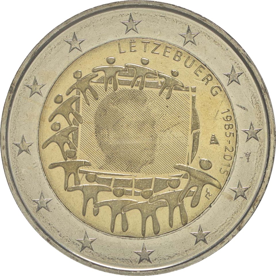 Luxemburg 2015 30 Jahre EU-Flagge – Rückseite