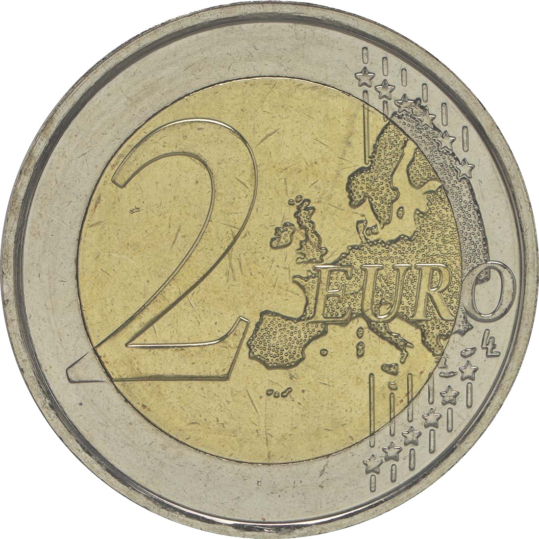 Bélgica 2015 – 30 años de la bandera de la UE · Moneda conmemorativa de 2 euros Anverso