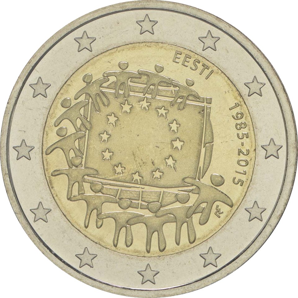 2-Euro-Münze Estland 2015: 30 Jahre EU-Flagge