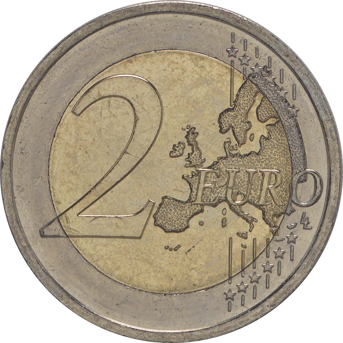 Írsko 2015 – 30 rokov vlajky EÚ · Pamätná minca 2 € Lícna strana