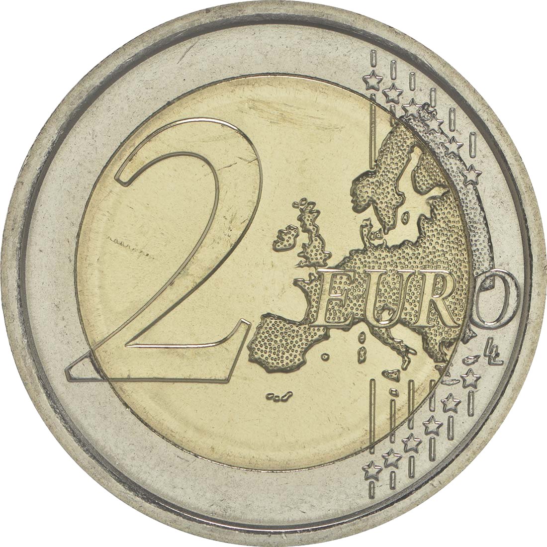 Италия 2015 – 30 години флаг на ЕС · Възпоменателна монета от 2 евро Аверс