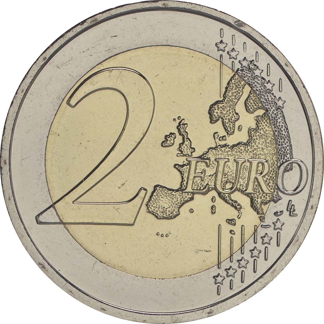 Slovakia 2015 – 30 years of the EU flag · 2 Euro commemorative coin Obverse