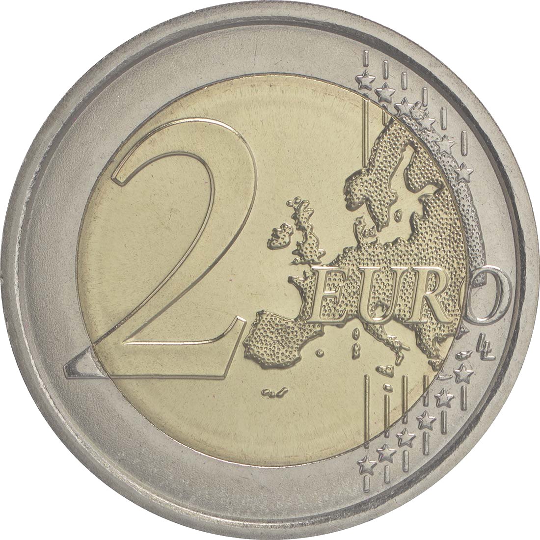 Словения 2015 – 30 години на знамето на ЕС · Възпоменателна монета от 2 евро Аверс