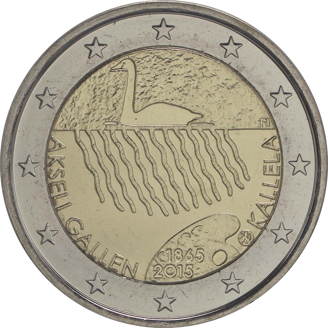 Finland 2015 – 150e geboortedag van Akseli Gallen-Kallela · 2-euroherdenkingsmunt Keerzijde