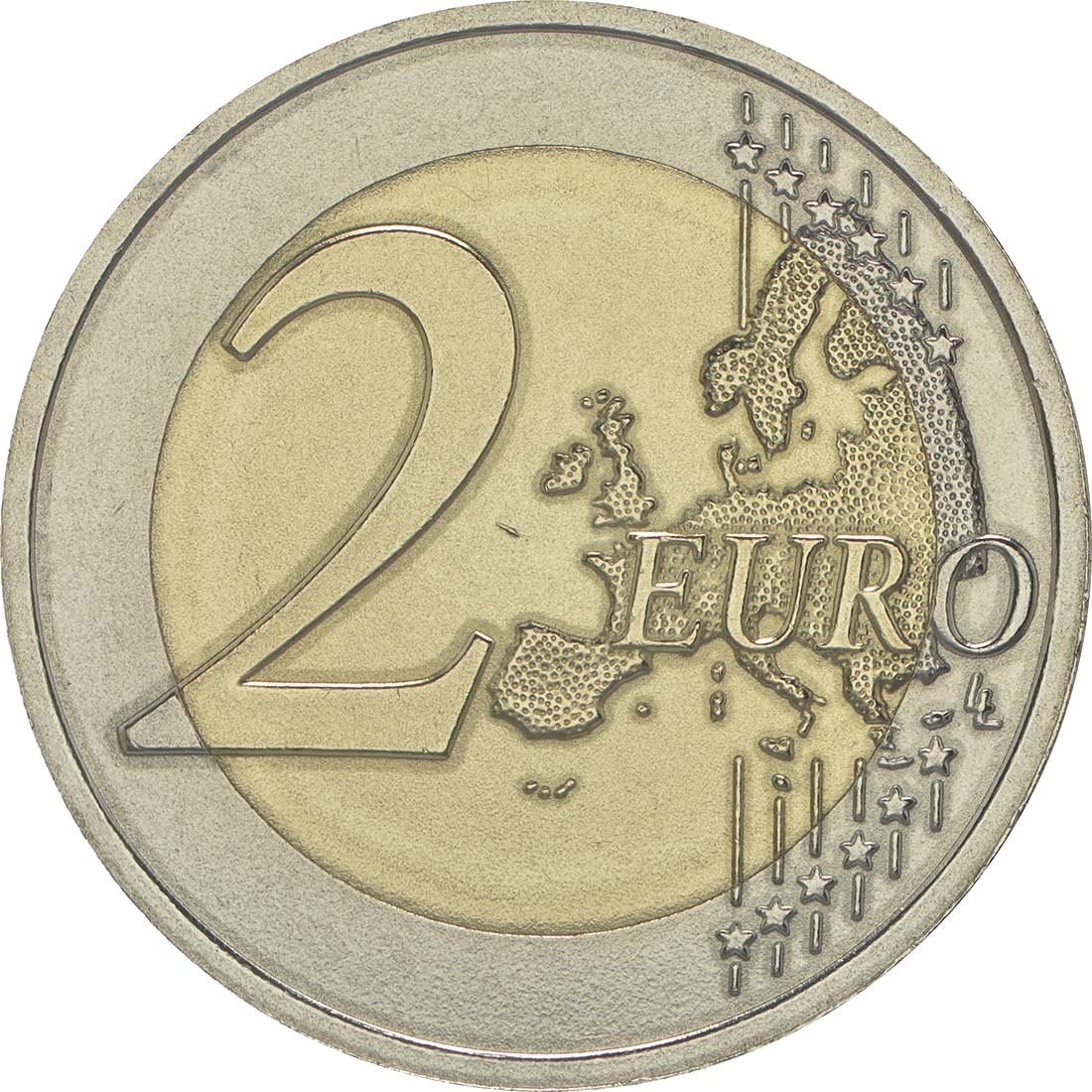 Letónia 2015 – Cegonha · Moeda comemorativa de 2 euros Anverso