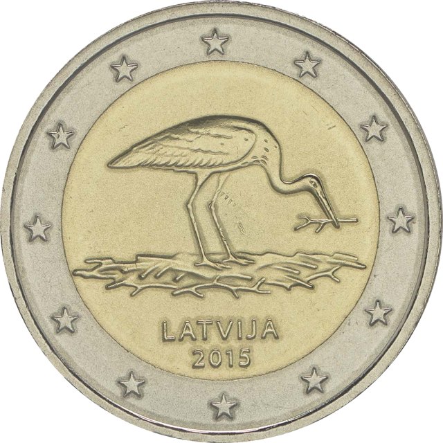 Lettland 2015 Storch – Rückseite