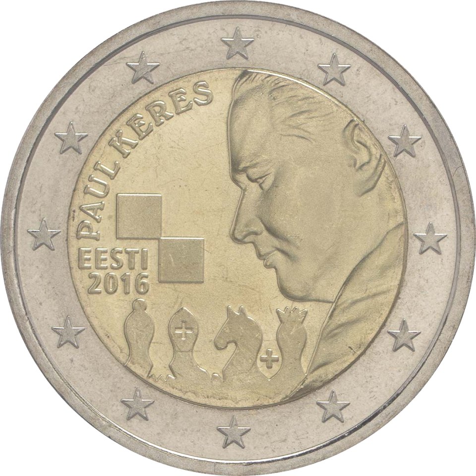 2-Euro-Münze Estland 2016: 100. Geburtstag von Paul Keres