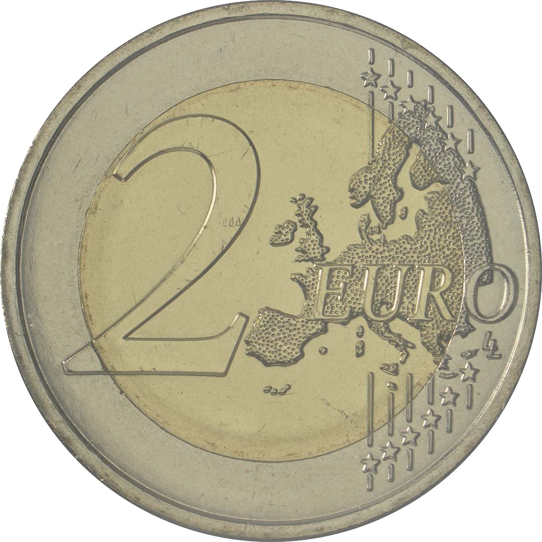 Андора 2015 – 25 години митнически съюз с ЕС · Възпоменателна монета от 2 евро Аверс