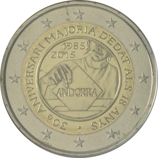 Andorra 2015 – 30º aniversario de la mayoría de edad a los 18 años
