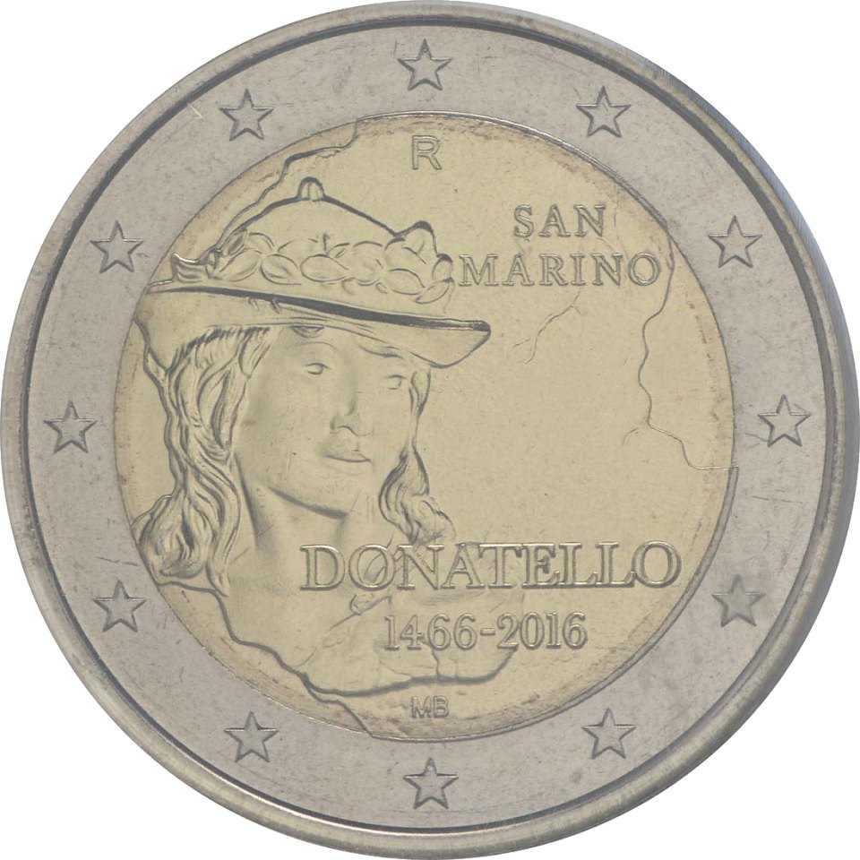 San Marino 2016 550. Todestag von Donatello – Rückseite
