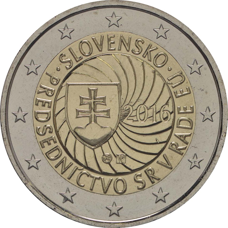 2-Euro-Münze Slowakei 2016: Ratspräsidentschaft EU