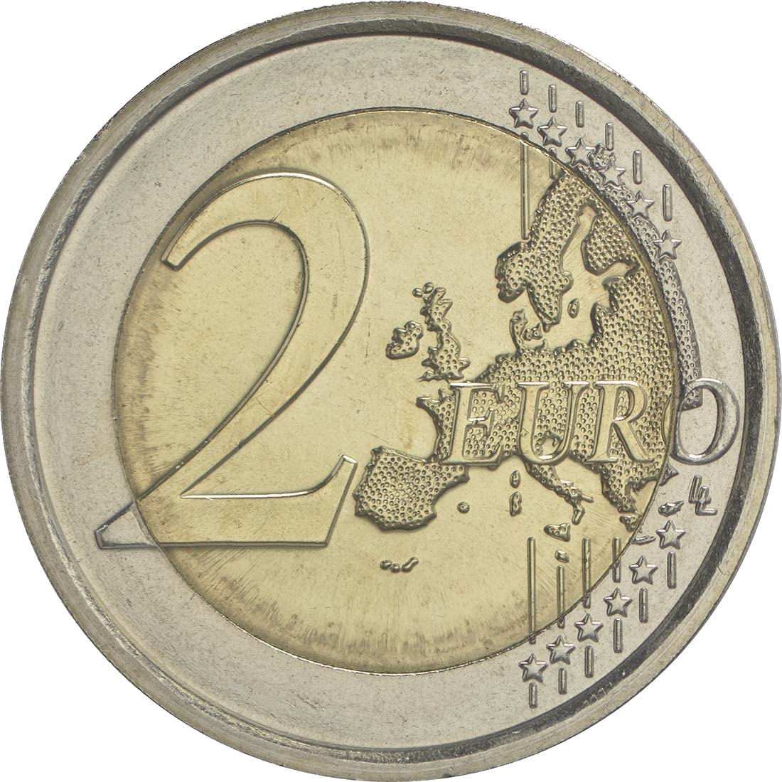 Италия 2016 – 550-ата годишнина от смъртта на Donatello · Възпоменателна монета от 2 евро Аверс