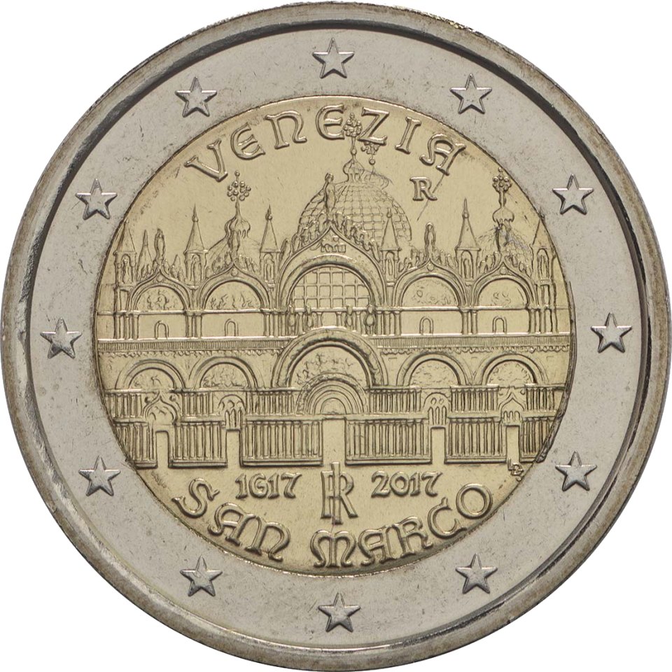 2-Euro-Münze Italien 2017: 400 Jahre Basilica di San Marco in Venedig