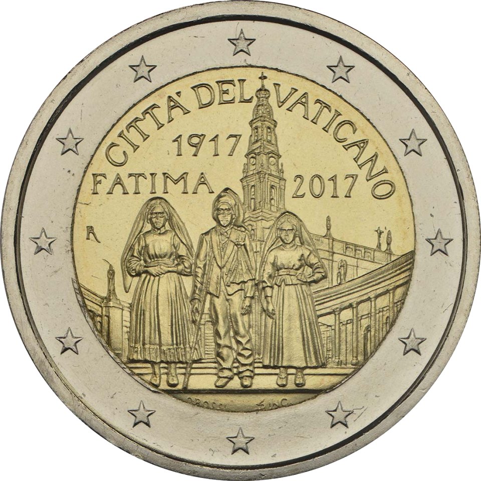 Vatikan 2017 100 Jahre der Erscheinungen bei Fátima – Rückseite
