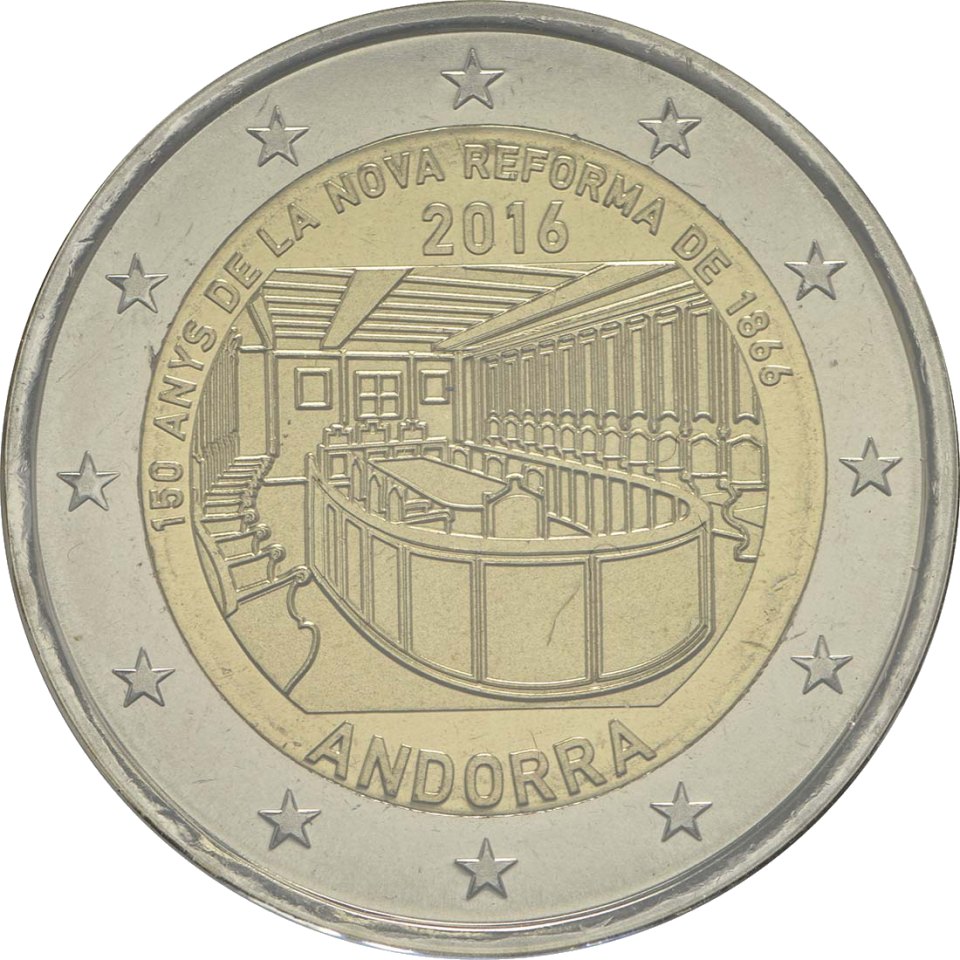 Andorra 2016 150-jähriges Jubiläum der Neuen Reform von 1866 – Rückseite