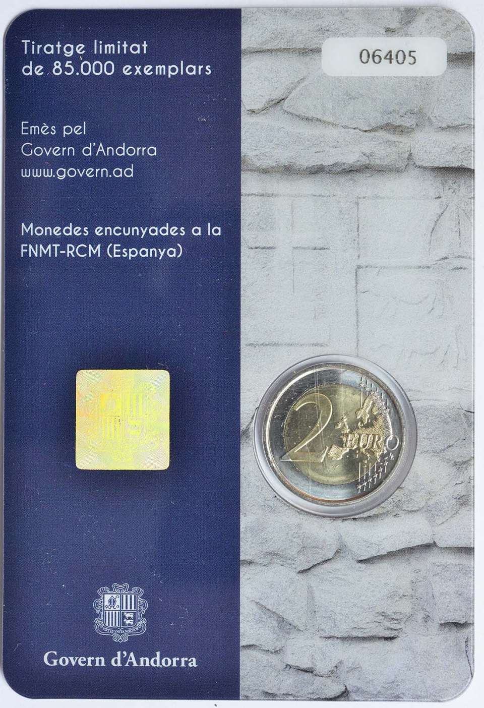 Andorra 2016 150-jähriges Jubiläum der Neuen Reform von 1866 – Zertifikat