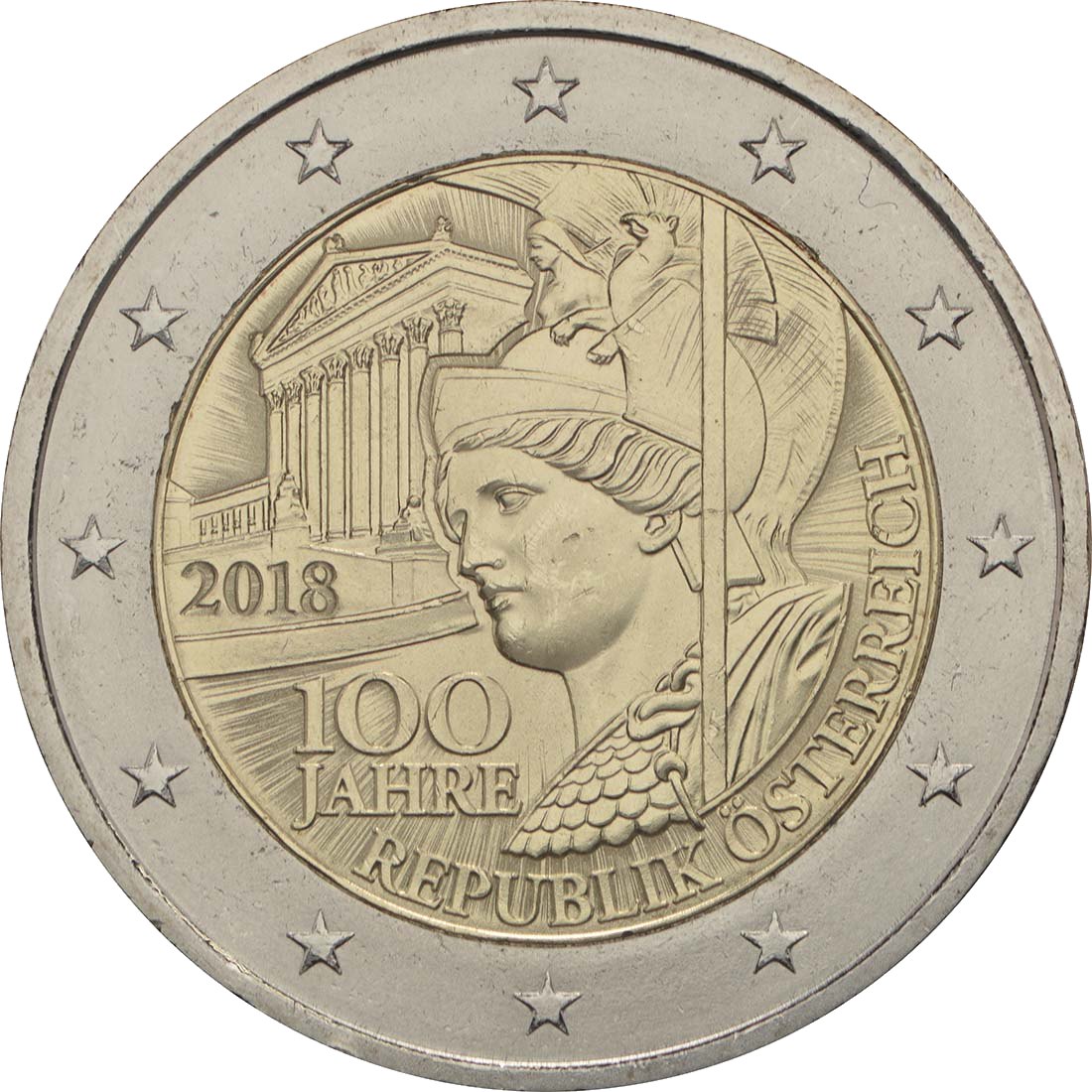 Österreich 2018 100 Jahre Republik Österreich – Rückseite