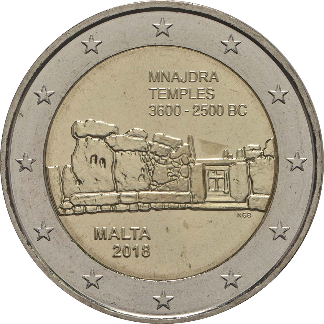 Malta 2018 Serie: Prähistorische Stätten Mnajdra – Rückseite