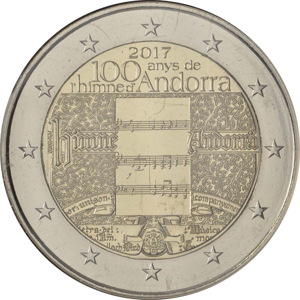 Andorra 2017 100 Jahre Hymne Andorras – Rückseite